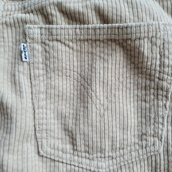 Levis Ribcage Straight Ankle Straight Corduroy Pant Sandshell Wide wale - Picture 14 of 16